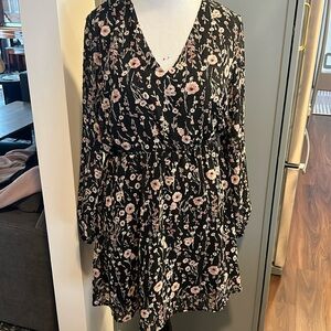 Floral Black Dress